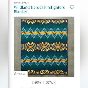 Pendleton Large wildland hero’s  blanket 
64 x 80 inches